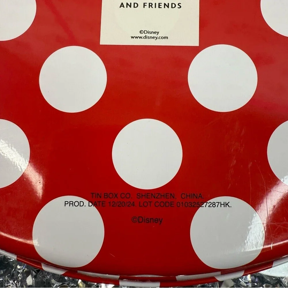 Disney tray lip sides Mickey & Minnie Red White Polka Dot Serving Tray